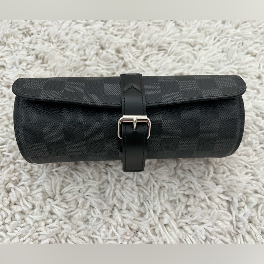Damier Graphite 3 Watch Travel Case